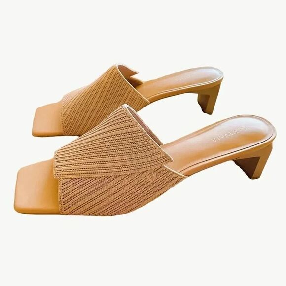 Vivaia Square-Toe Organic Womens Slide Heels - Picture 4 of 10